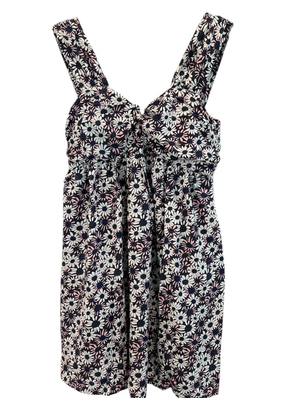 entro Mini Dress with Wide Straps and Knotted Front Bodice Size Small